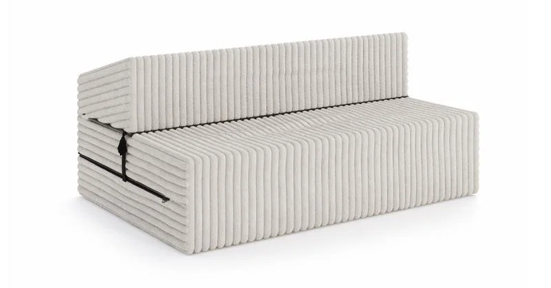 Rozkladacia pohovka SUZI BIELA SZTRUKS 120x200 výška 14 cm